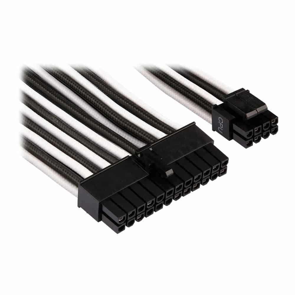 (image for) Corsair Type 4 Gen 4 PSU White/Black Sleeved Cable Pro Kit